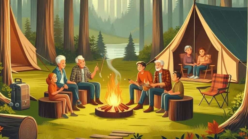 Camping with the entire family